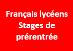 Francais lyceens prerentree