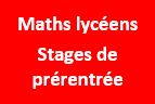 Maths lyceens prerentree